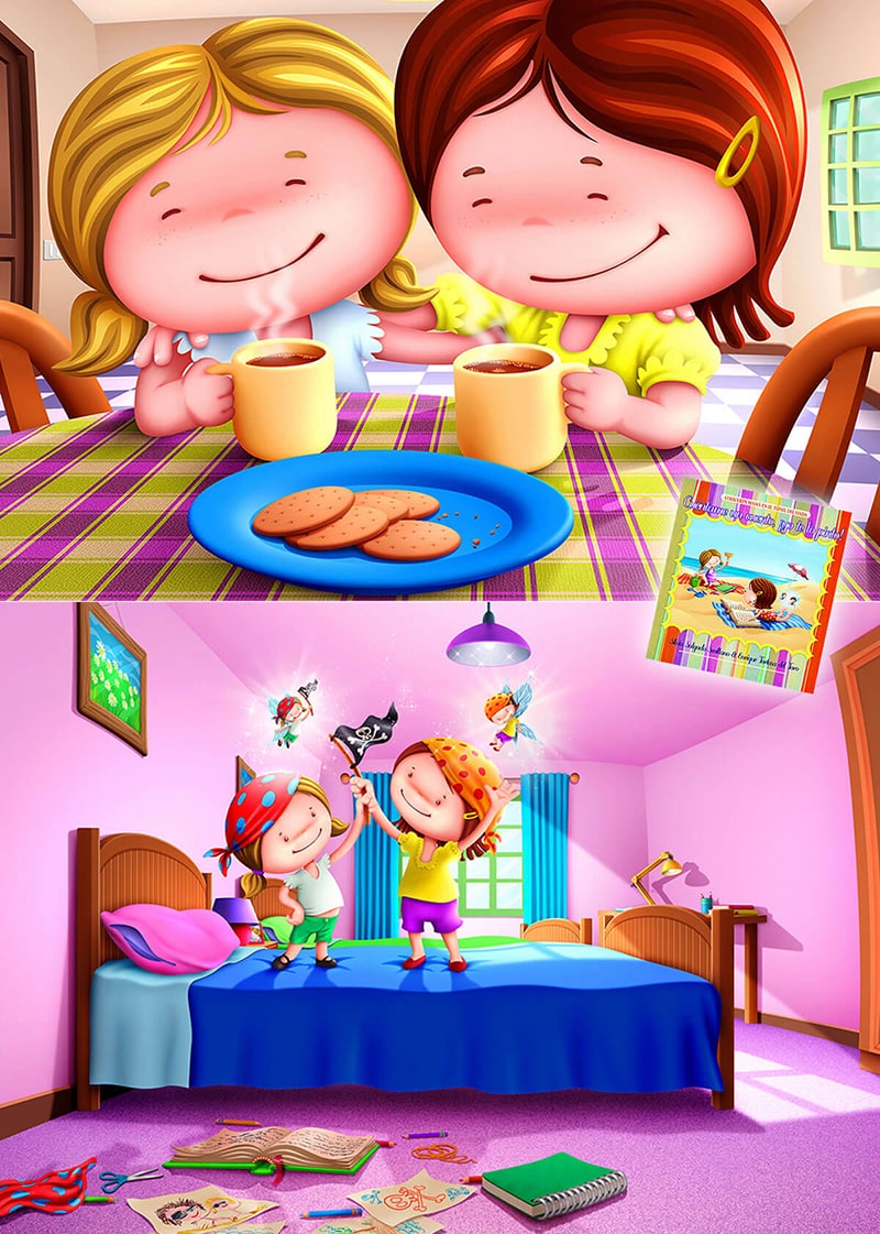 Ilustraciones para cuento infantil de escritora Silvia Salgado